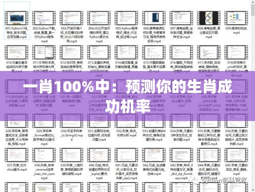 一肖100%中：预测你的生肖成功机率