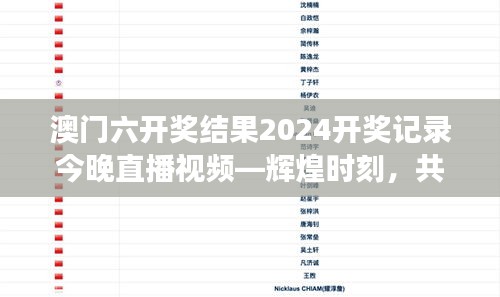 澳门六开奖结果2024开奖记录今晚直播视频—辉煌时刻，共襄盛举