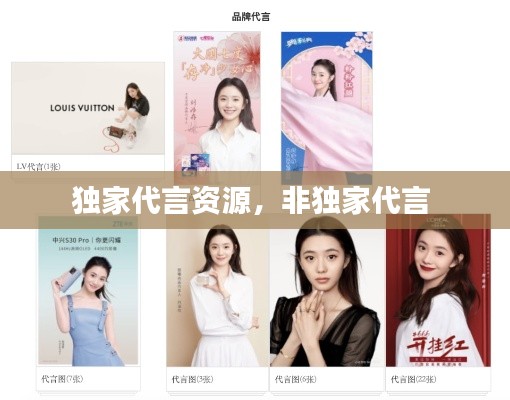 独家代言资源，非独家代言 