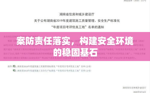 案防责任落实，构建安全环境的稳固基石