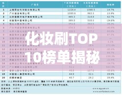 化妆刷TOP10榜单揭秘，选购指南与深度解析