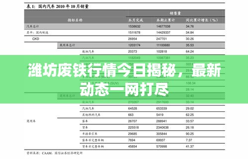 潍坊废铁行情今日揭秘，最新动态一网打尽