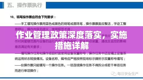 作业管理政策深度落实，实施措施详解