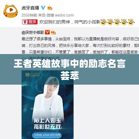 王者英雄故事中的励志名言荟萃