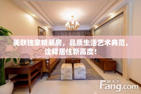 美联独家精装房，品质生活艺术典范，诠释居住新高度！