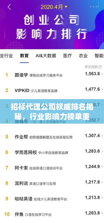 招标代理公司权威排名揭秘，行业影响力榜单重磅出炉！
