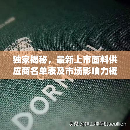 独家揭秘，最新上市面料供应商名单表及市场影响力概览