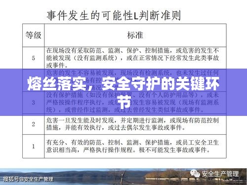 熔丝落实，安全守护的关键环节