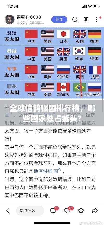 全球信鸽强国排行榜，哪些国家独占鳌头？