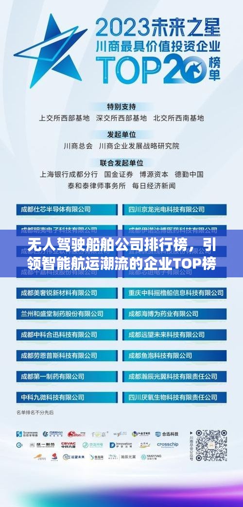 无人驾驶船舶公司排行榜，引领智能航运潮流的企业TOP榜单！